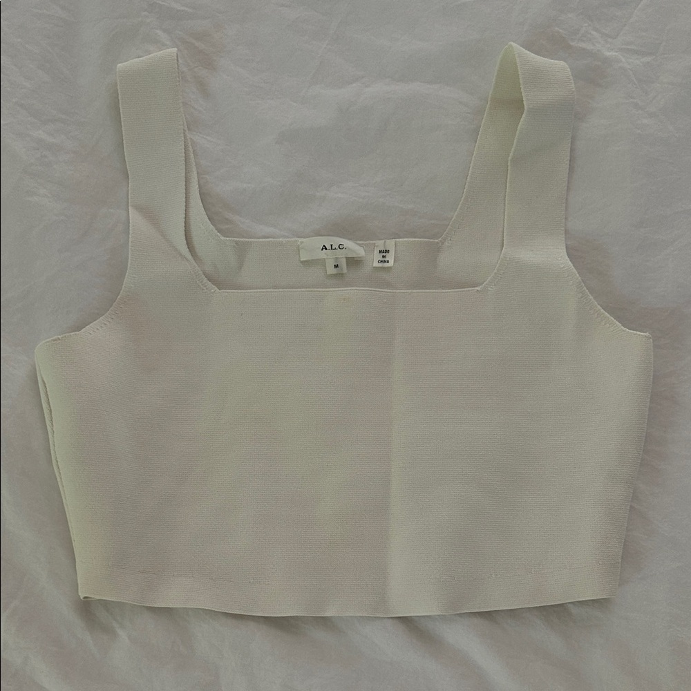 A.L.C. White Crop Tank